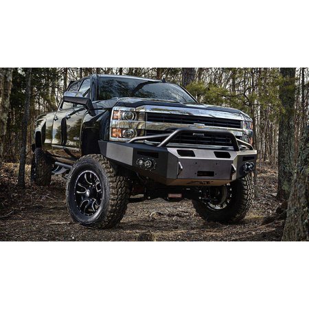 Fab Fours 15-17 SILVERADO 2500/3500 SENSOR WINCH BUMPER W/ NO GUARD MATTE BLACK CH14-C3051-1